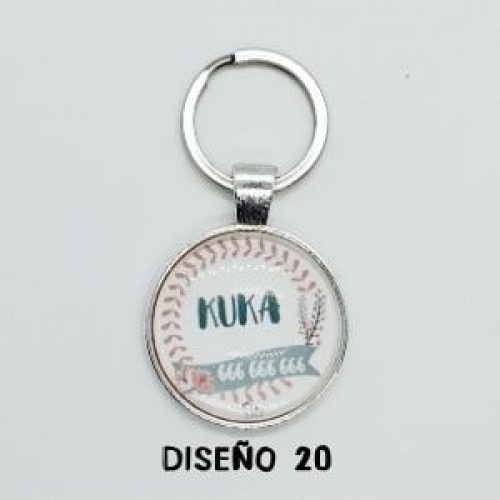 Placa de identificação branca para cães com desenho de espinho.