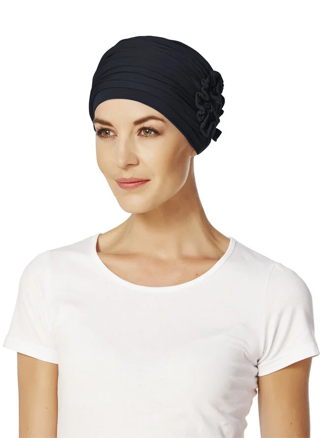 Christine Headwear Lotus turban Blue melange