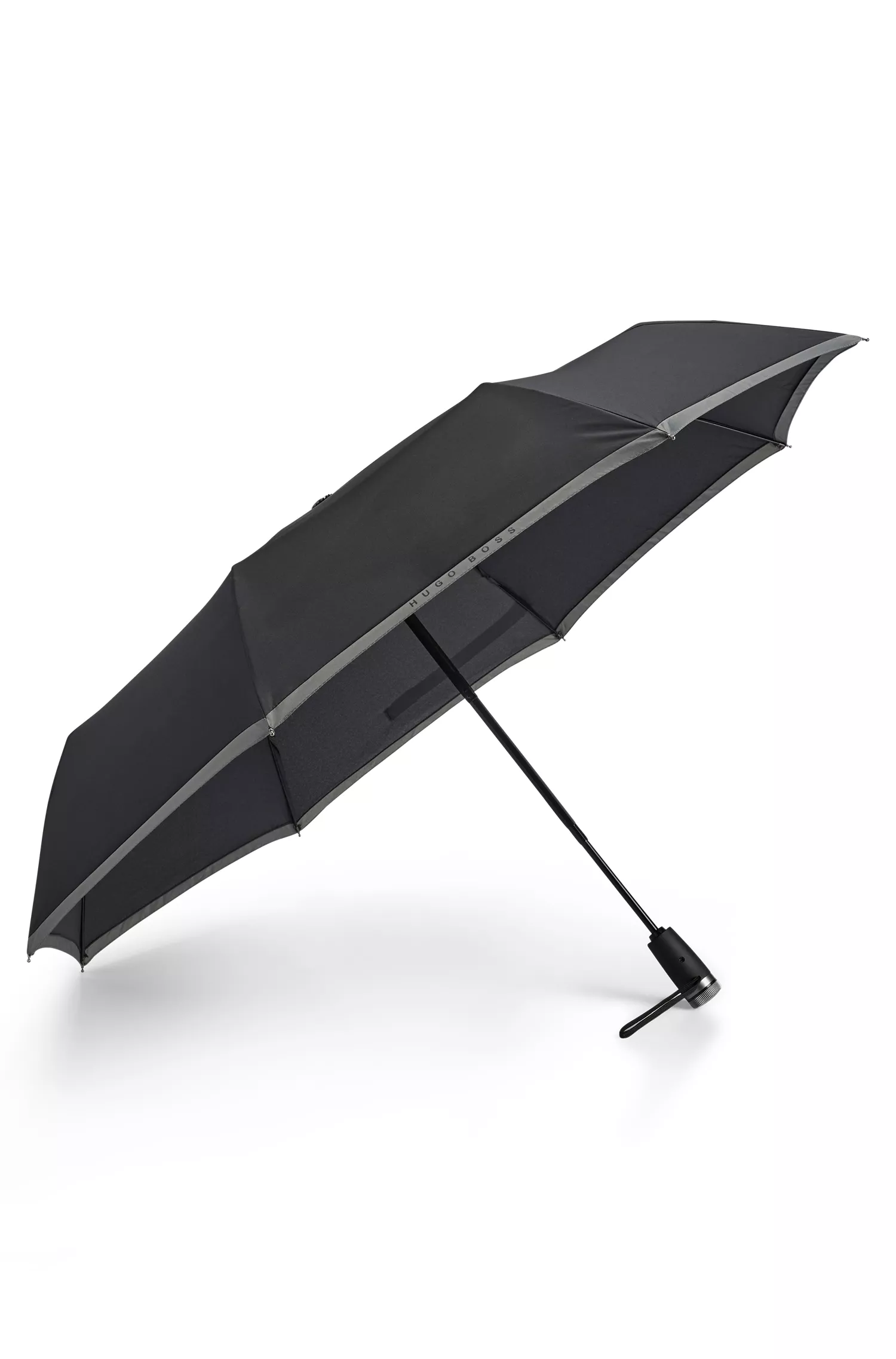 Guarda-chuva BOSS Black-Pocket com borda cinza