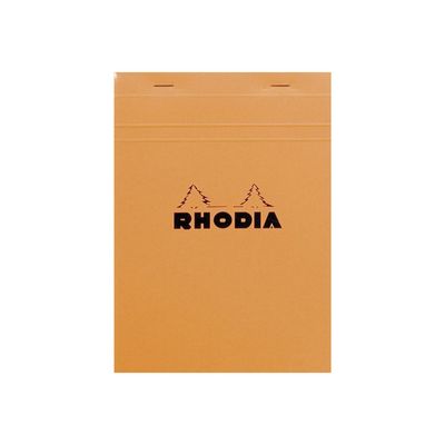 Rhodia Basics - Bloc notes - A5 - 160 pages - réglé avec marges - 80g - orange