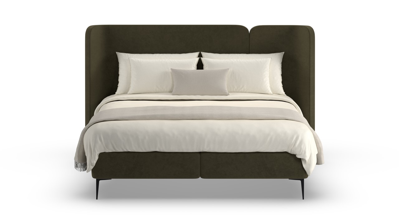 Boxspring Mesa met Kårlsson Excellence matras - Soft suede forest