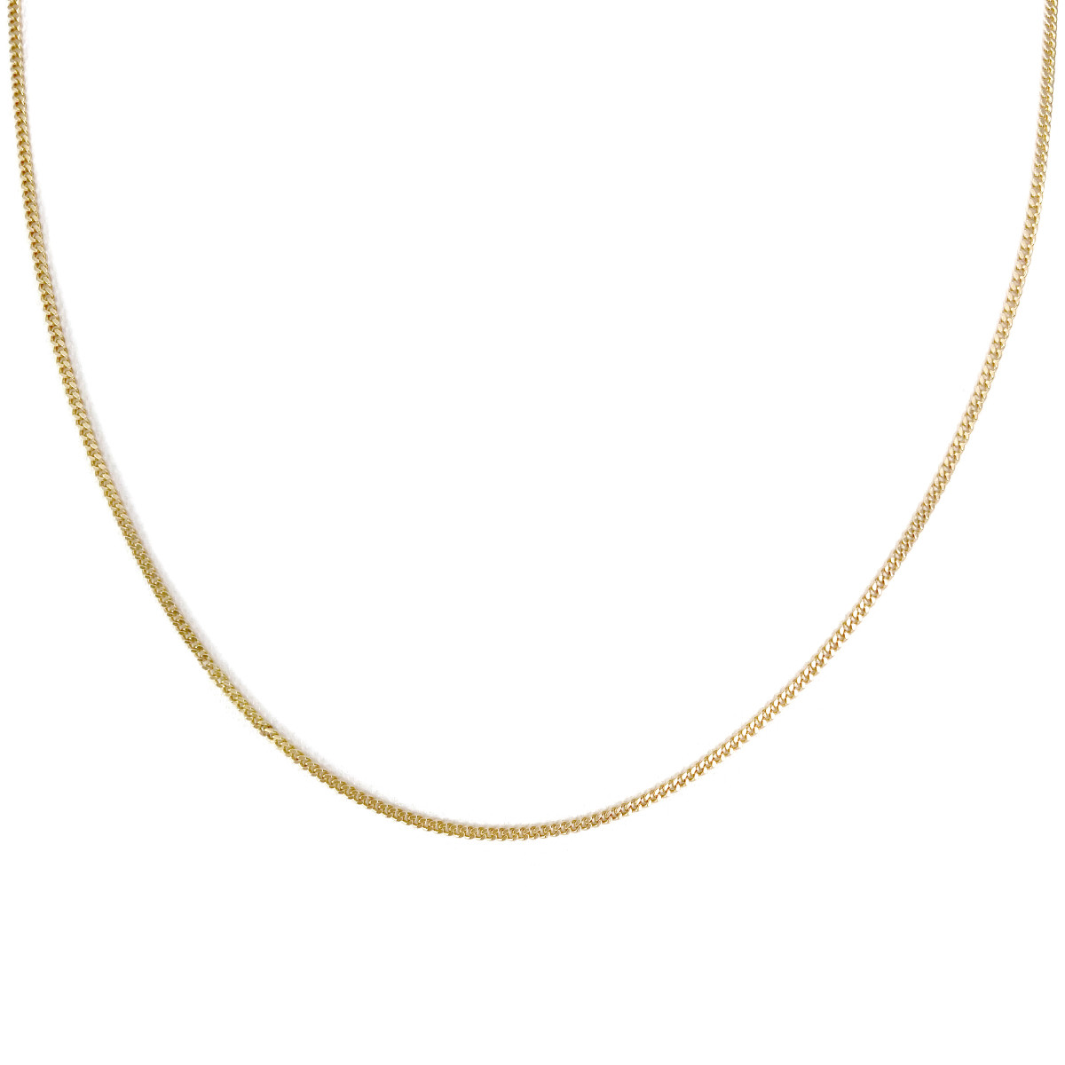 Collier d'occasion maille gourmette or 750 jaune 55 cm