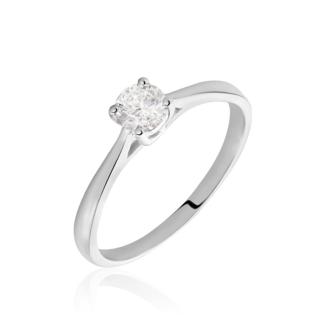 Bague Solitaire Aphrodite Or Blanc Diamant