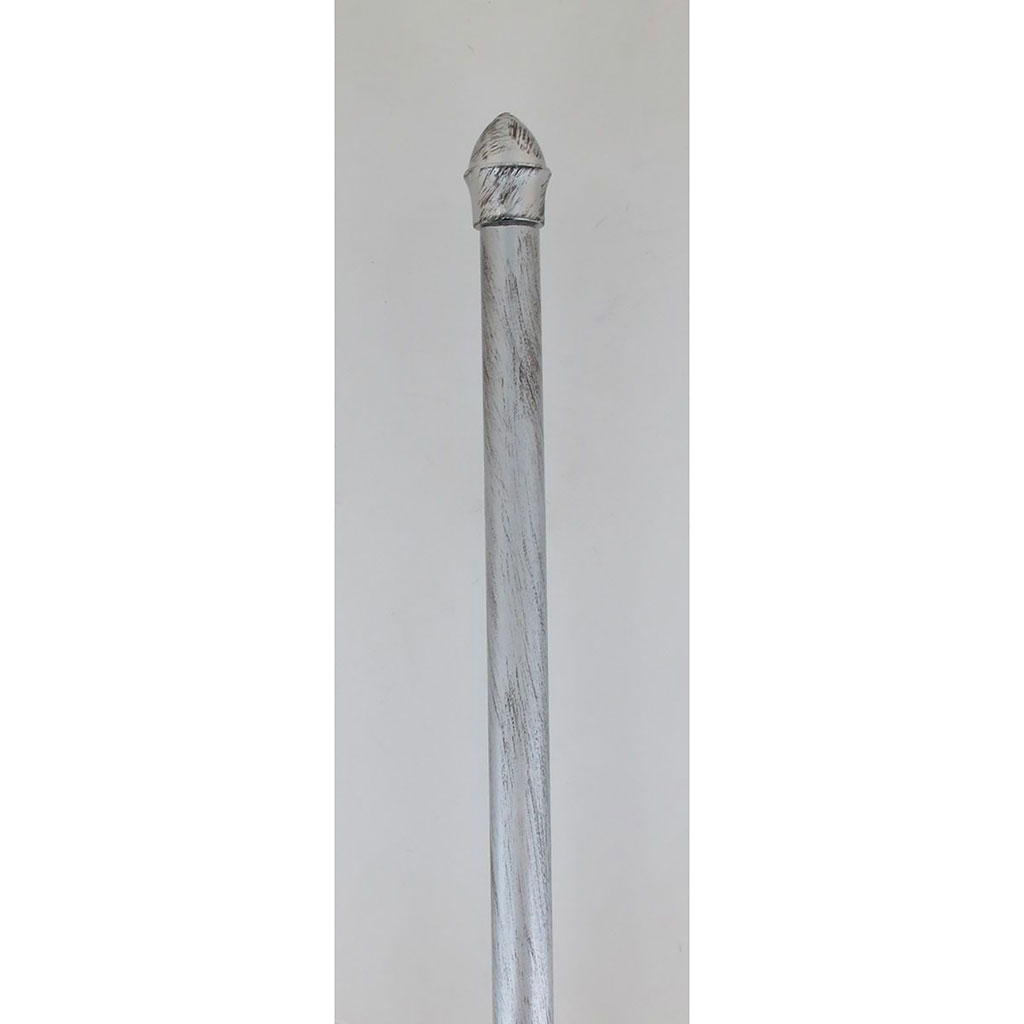 Tringle extensible BISTROT en métal et plastique argentée et noire 170-330cm