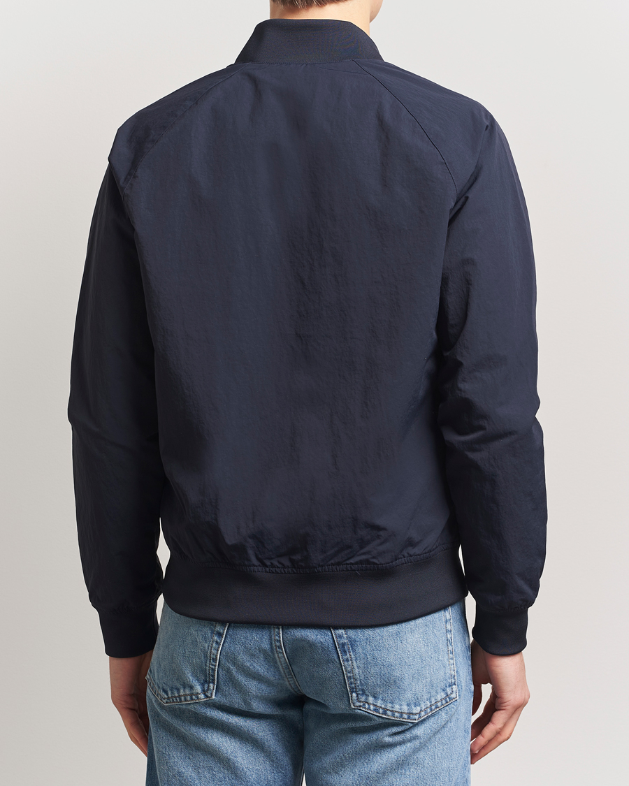 Fred Perry Textured Tennis Bomber Jacket Navy