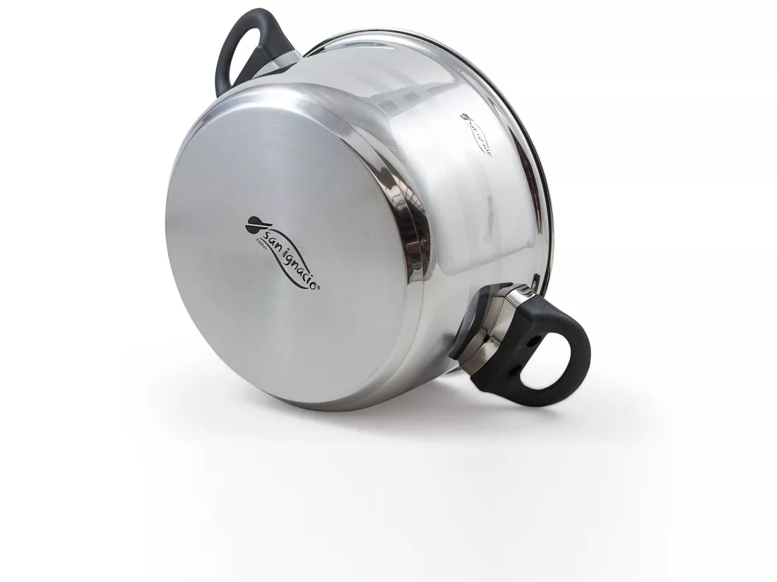 batterie de cuisine en acier inoxydable de 8 pièces avec poêles à frire (18,20,24 cm) en aluminium forgé collection daimiel