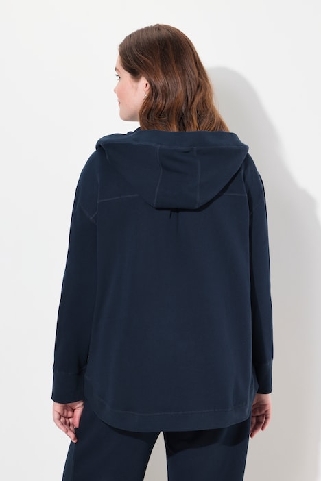 Sweatjacke, Kapuze, offene Jacke, Biobaumwolle