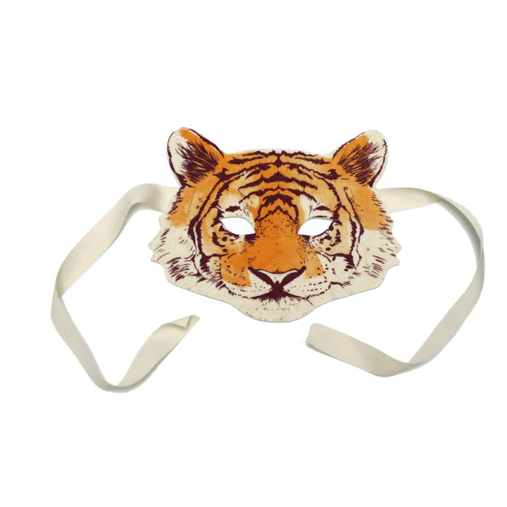 Frida's Tierchen Masque en feutre Tigre | Orange