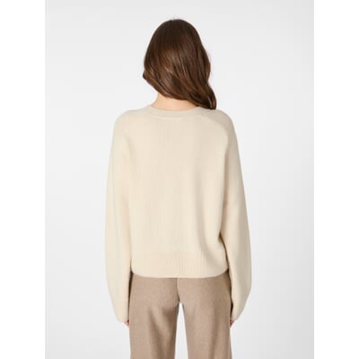 Damen-Strickpullover, Naturweiß