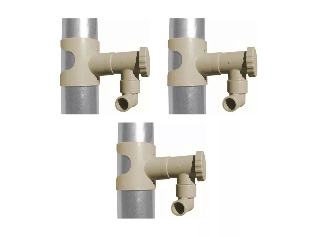 Récupérateur d'eau pour gouttière circulaire (Lot de 3)