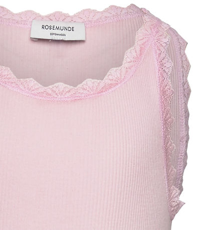 Rosemunde Top - Rib - Modal - Balta - Pink-a-Boo