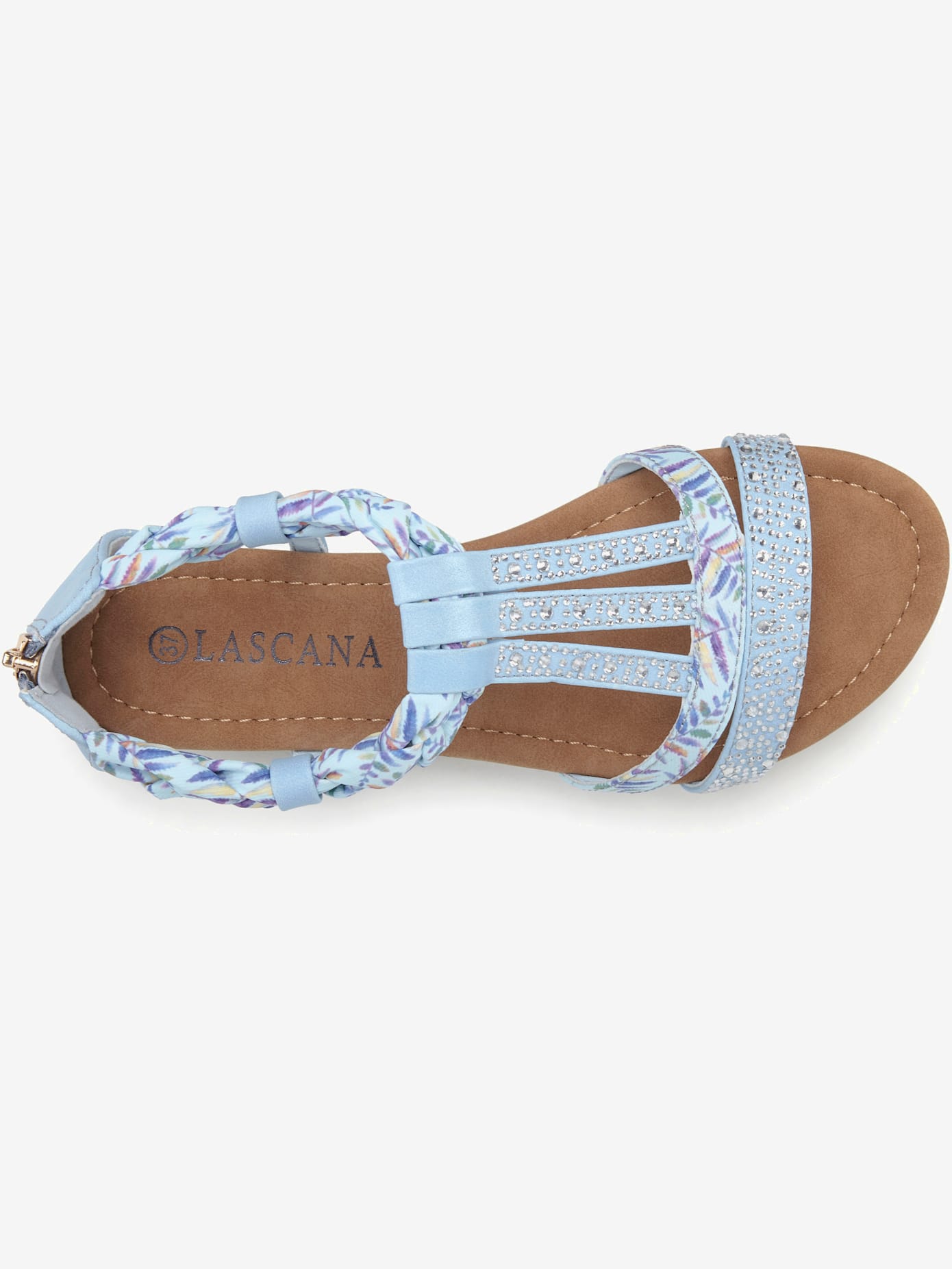 Sandales superbes éléments décoratifs, brides raffinées et petites pierres brillantes fantaisie