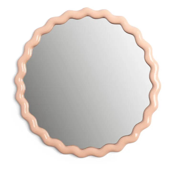 &Klevering Miroir rond Zigzag | Rose