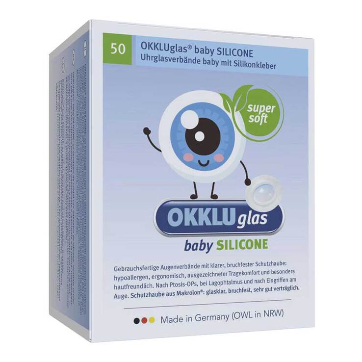 Okkluglas baby Silicone Uhrglasv.Silikonkleber, 50 St