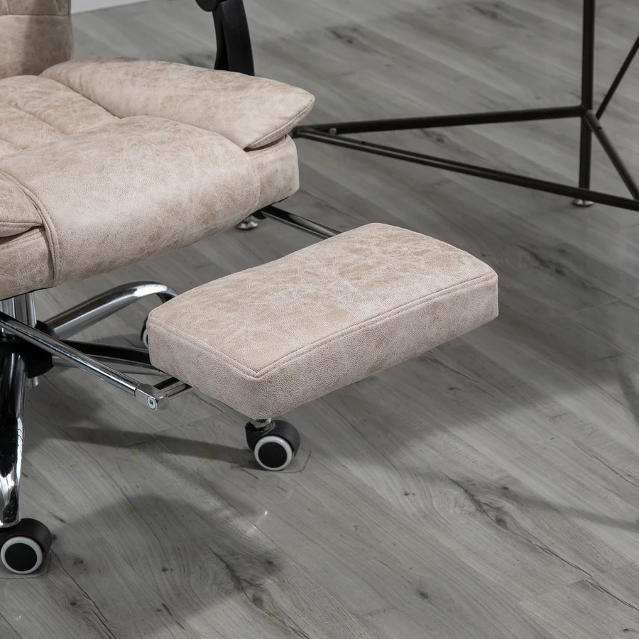 Vinsetto Bürosessel mit Wippfunktion, ergonomisch, Kunstleder SchwarzBeige
