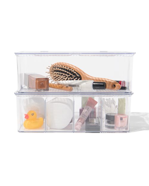 2 boîtes de rangement avec couvercle et séparateur