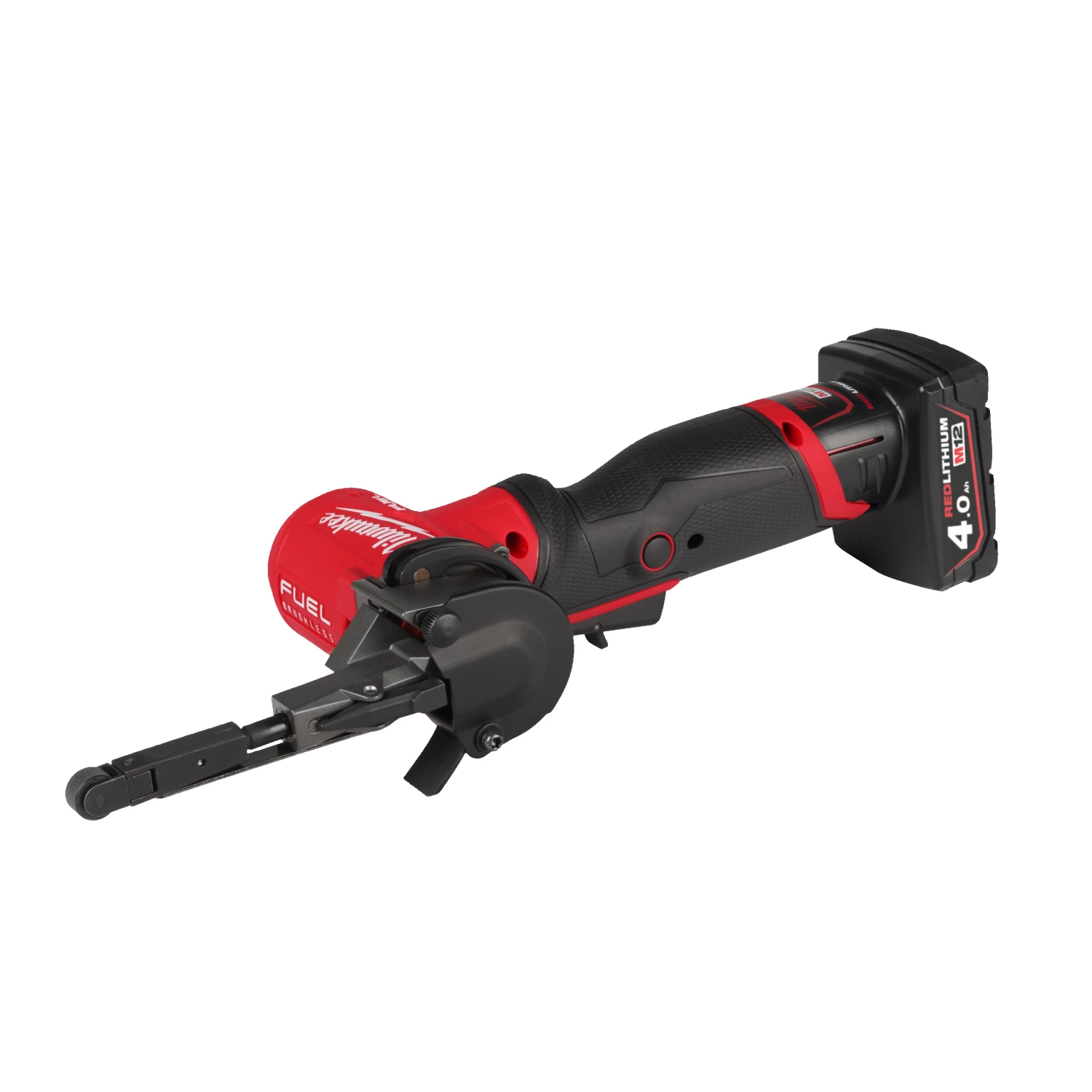 Milwaukee M12 FBFL10-402B FUEL™ bandvijl (2x 4.0 Ah accu) in transporttas - 10 mm