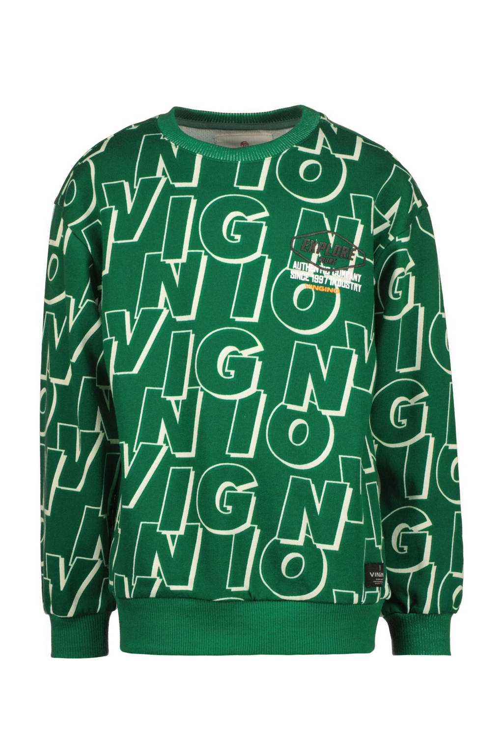 Vingino sweater Naros met logo groen