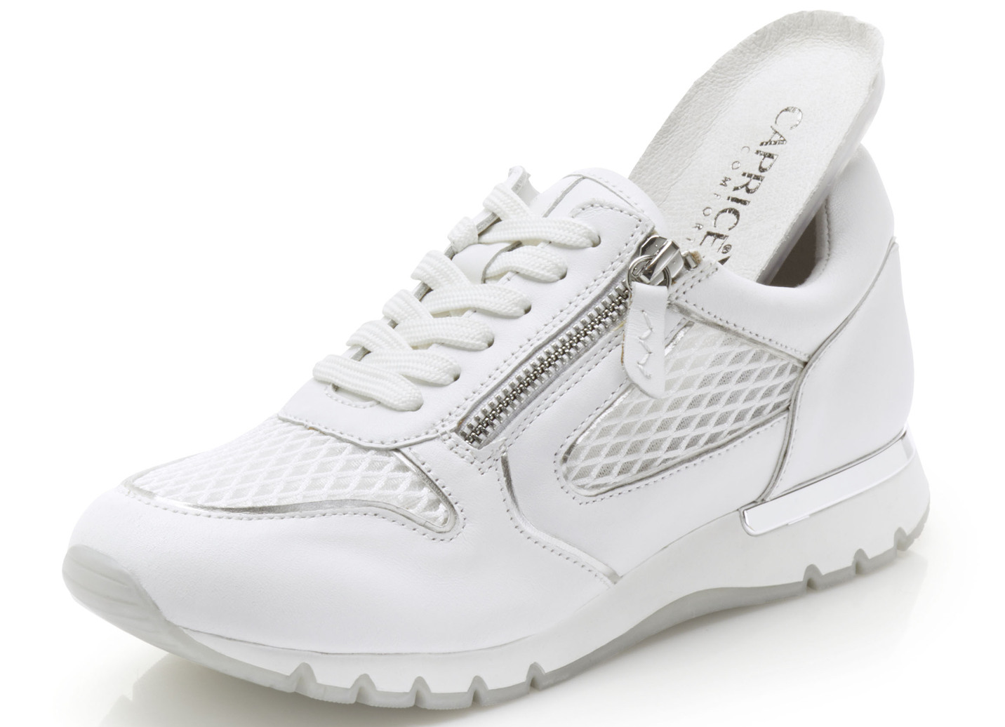 Caprice Sneaker aus glänzendem Veloursleder