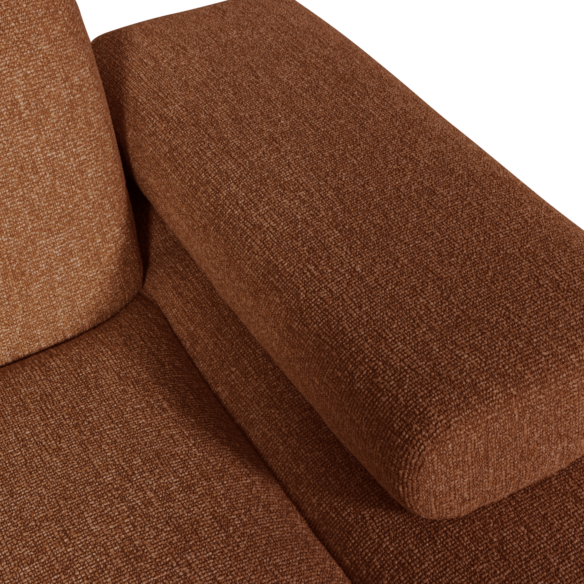 Chaise Longue Mojo Element Mojo Chaise Longue Element Rechts - Bouclé - Roestbruin Melange