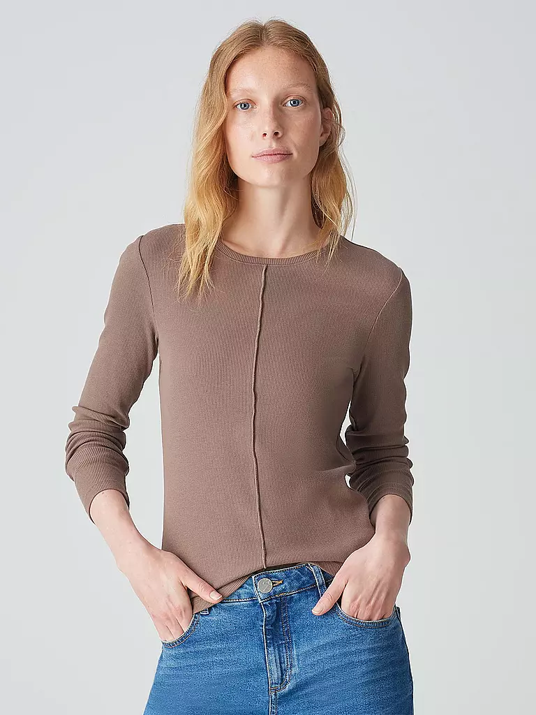OPUS Langarmshirt SADALIE braun