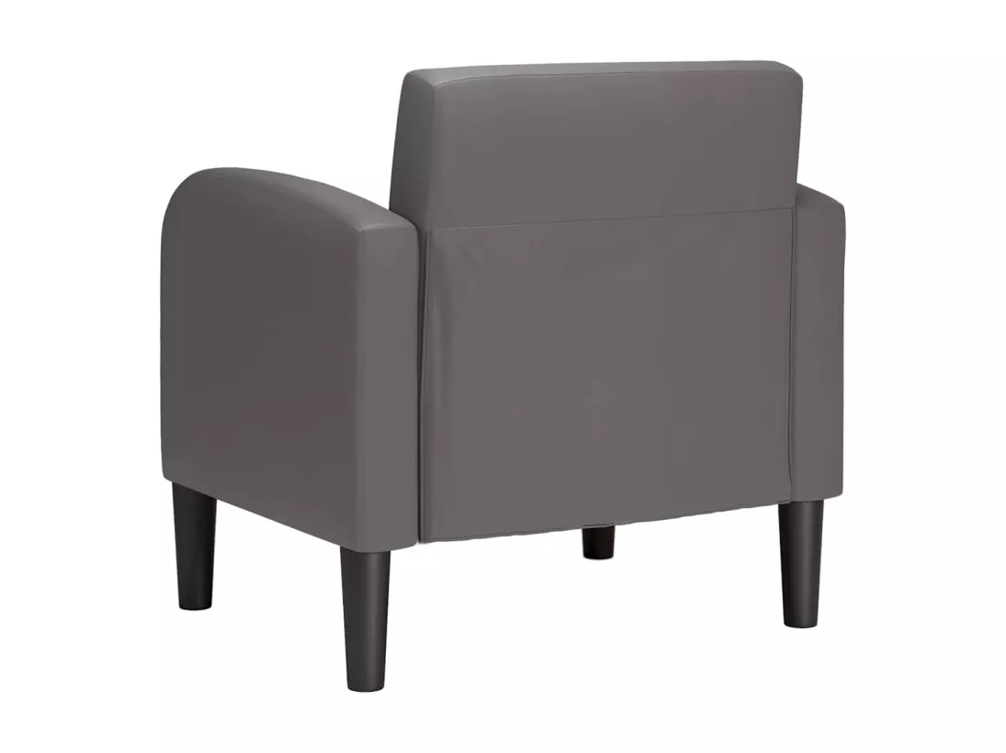 Chaise de canapé avec accoudoirs gris 54 cm similicuir