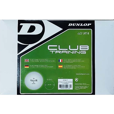 Dunlop 40+ Club Training bordtennisbolde - 144 stk.