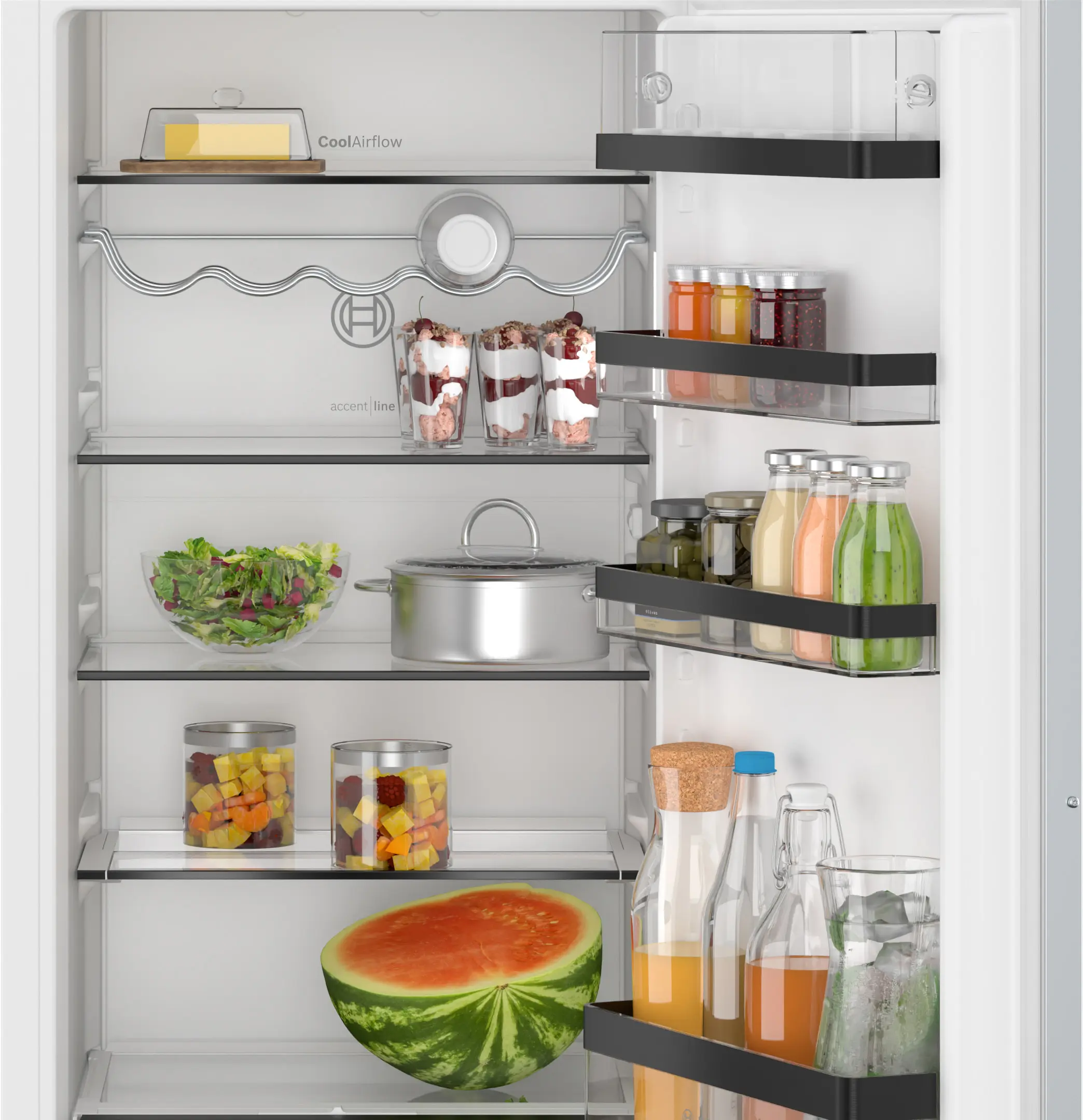 Serie 6 Inbouw koelkast 122.1 x 55.8 cm Vlakscharnier met SoftClose