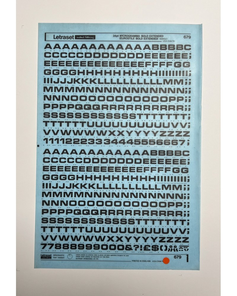 letraset-679- MICROGRAMMA BOLD EXTENDED - 24pt