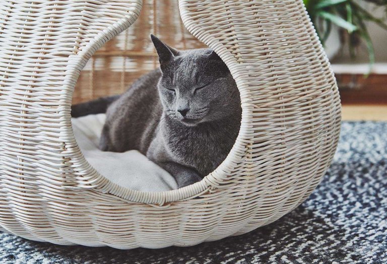 MiaCara Perla kattenmand Ø55.6 rattan