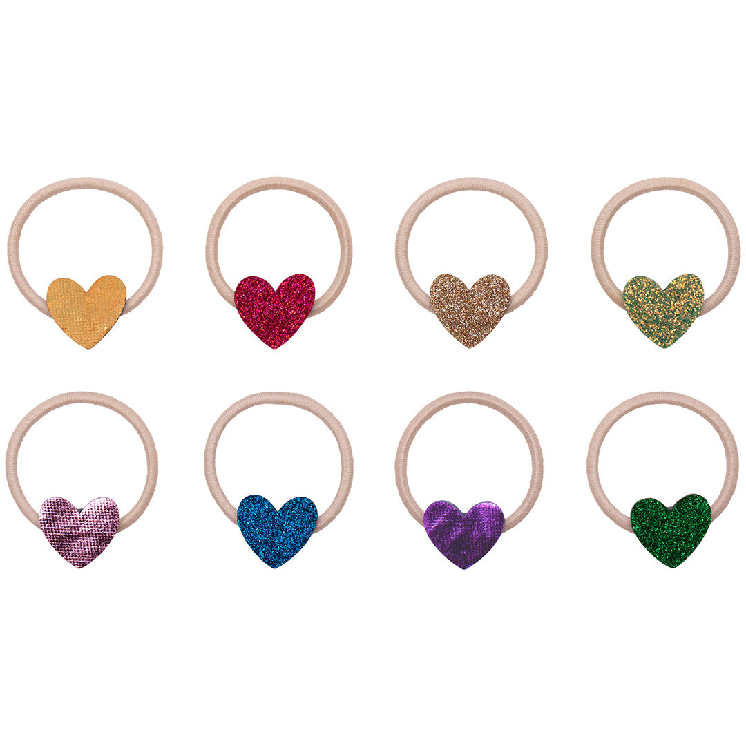 mimi & lula haarelastiekjes jazzy heart mini - bright multi - 8st