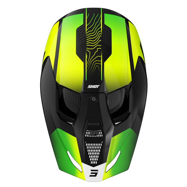 Shot - Casque enfant Furious Kid Apex Noir / Blanc / Jaune fluo / Brillant