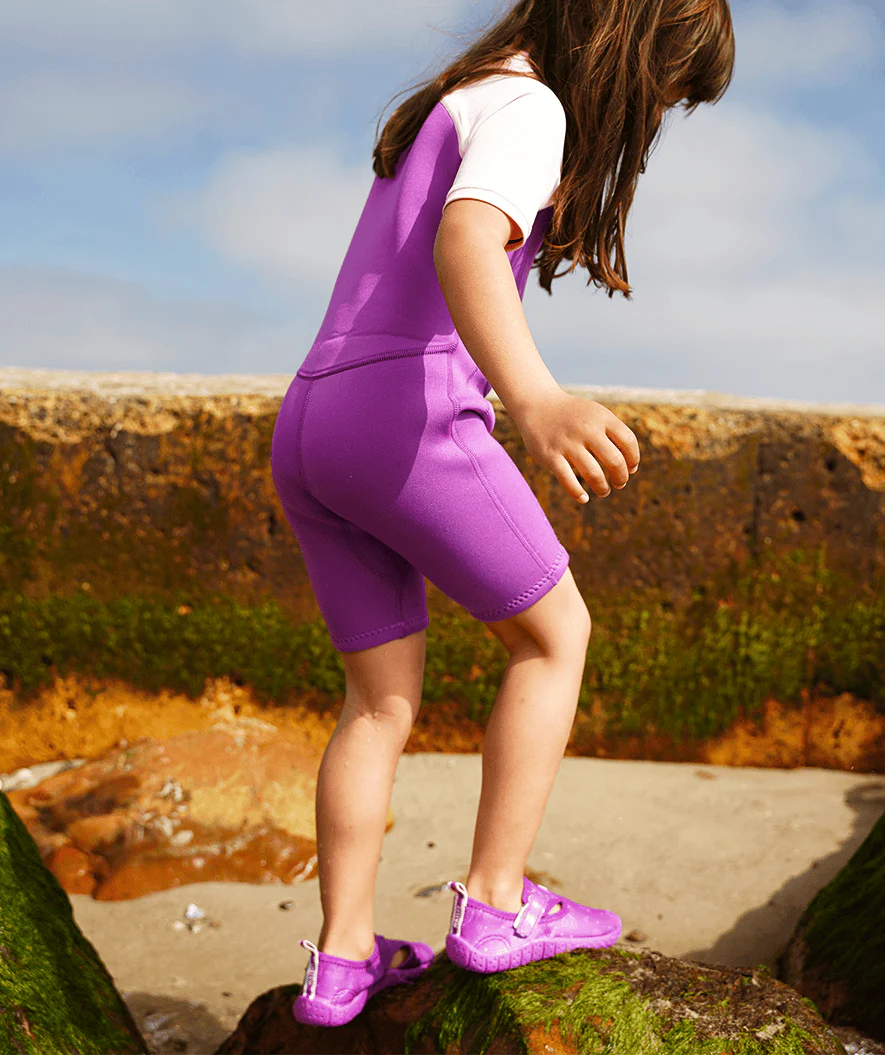 Watery UV våddragt til børn - Calypso Shorty - Atlantic Purple