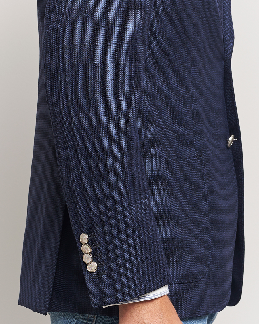 Morris Heritage Wool Hopsack Club Blazer Navy