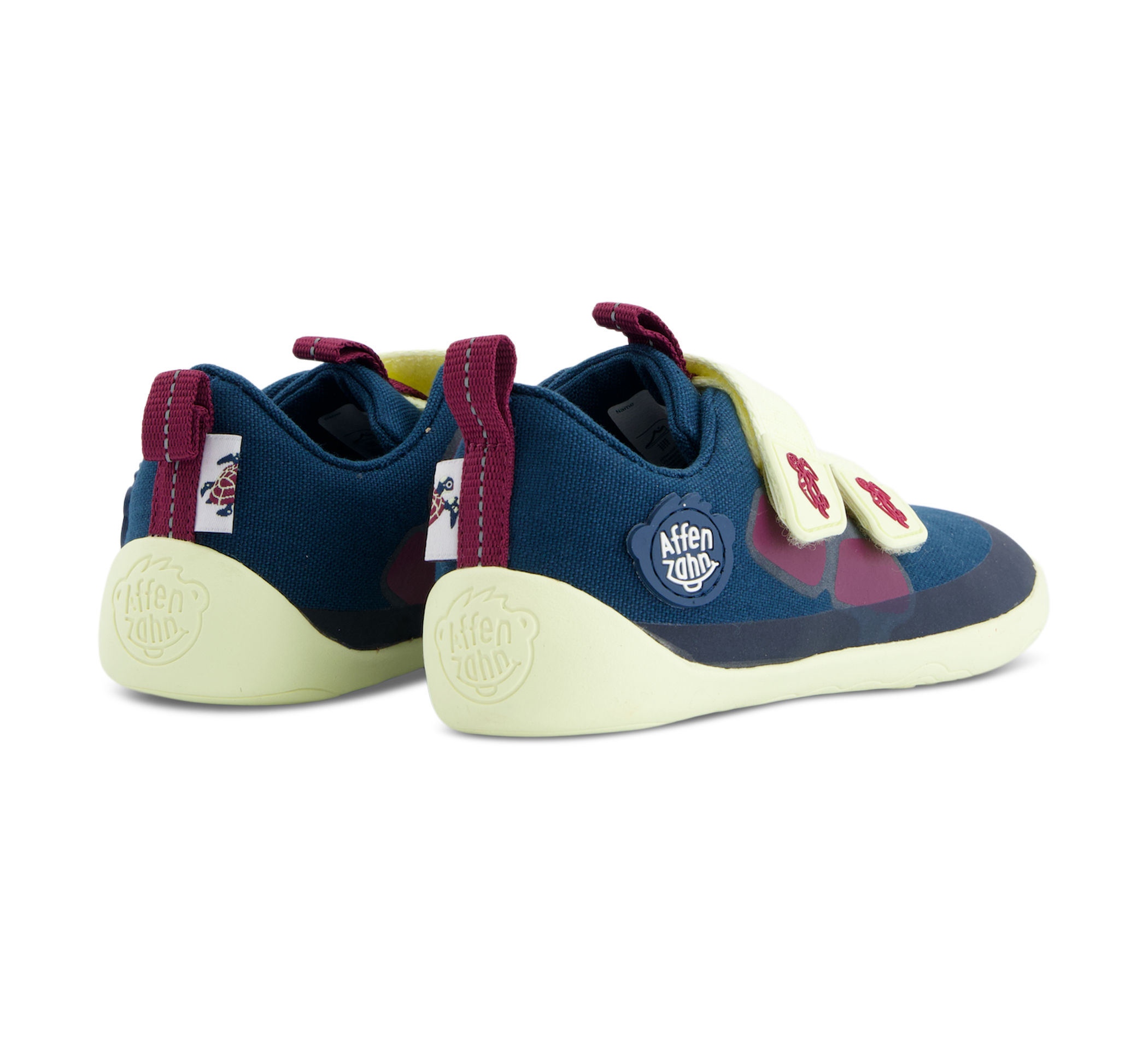 Affenzahn Barfussschuh Baumwolle Lucky - Klettschuhe blaugrün