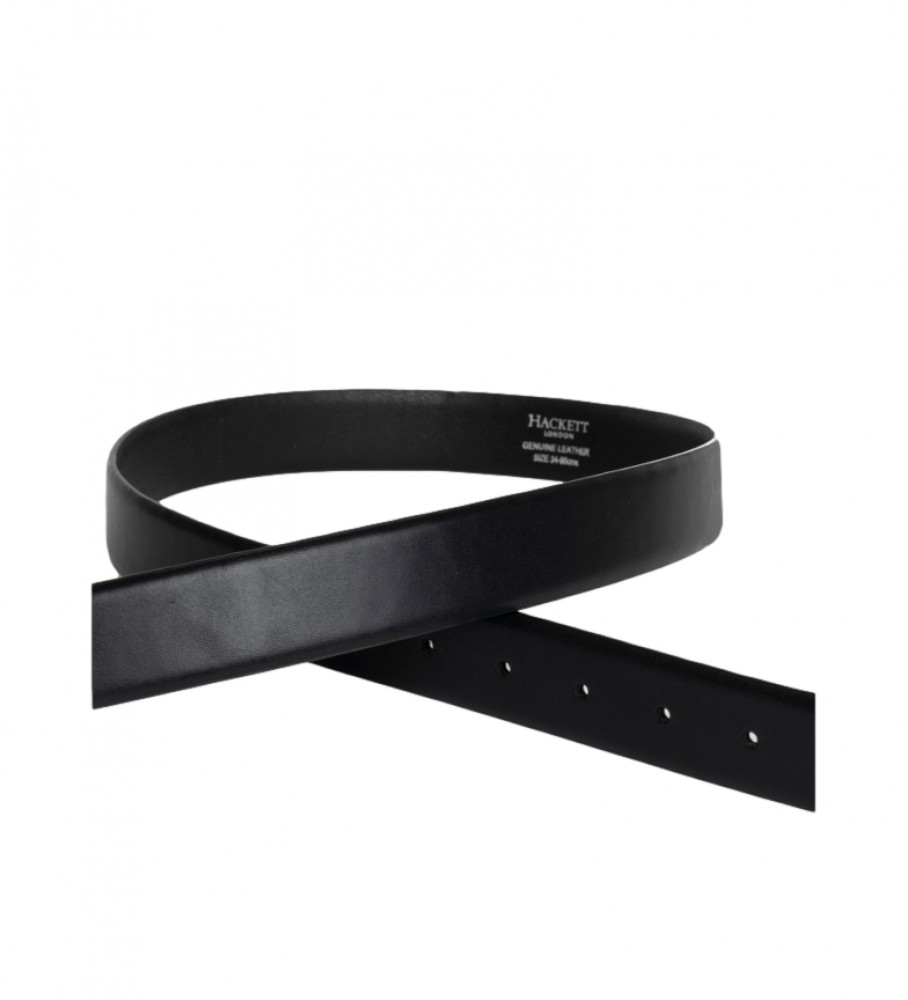 Cinto Hackett Cactus Edge em couro preto
