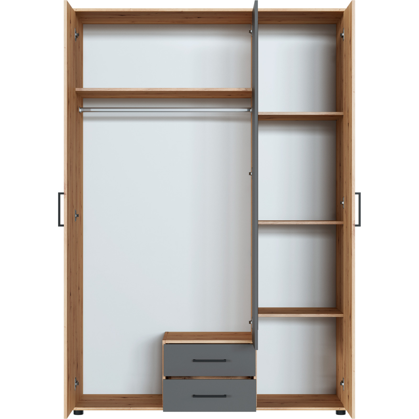 Schrank Bianca II, 3-türig, 137 x 201 cm artisan