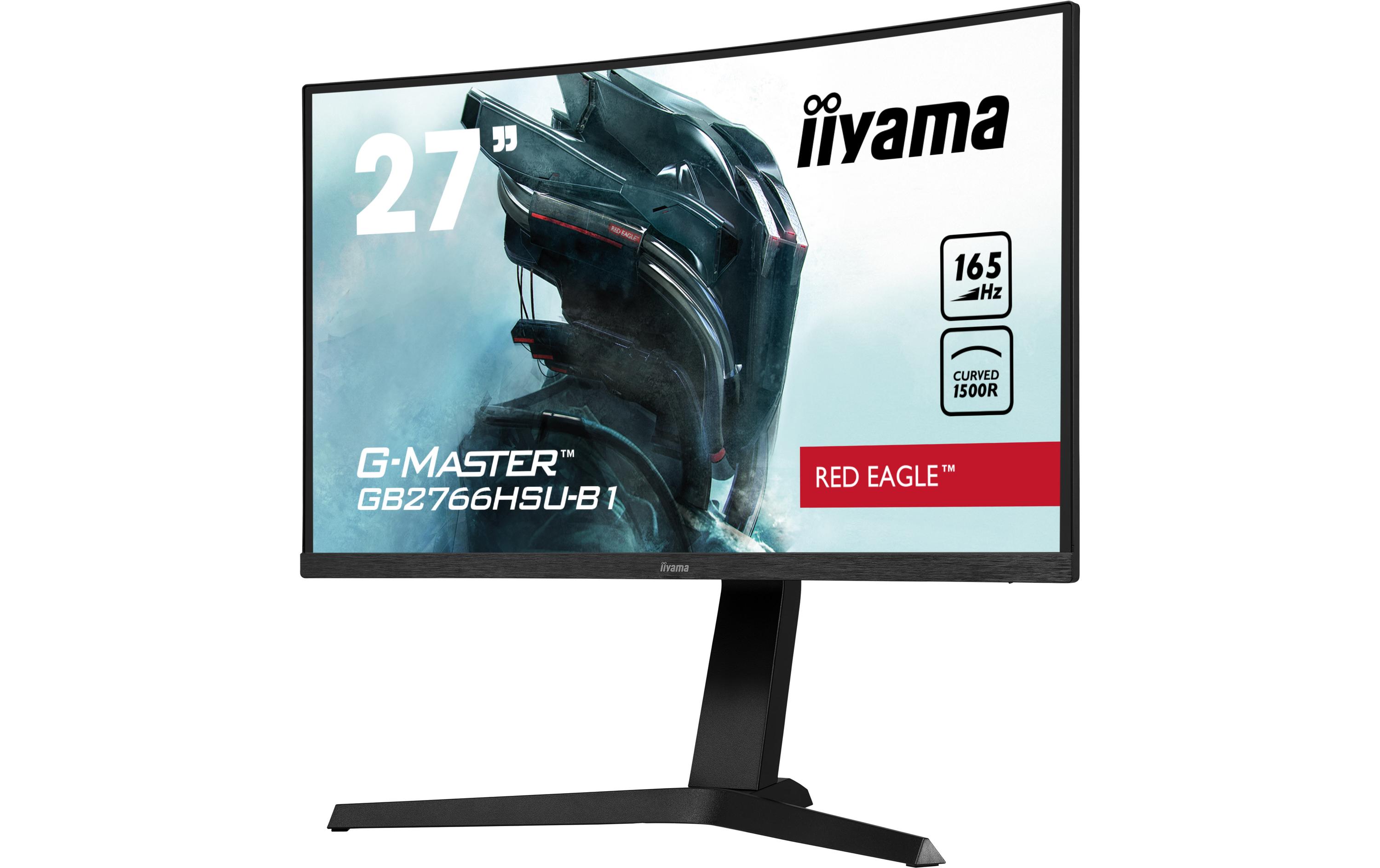 Monitor G-Master GB2766HSU-B1<br>27-Zoll-Monitor mit gebogenem VA-Panel und einer Bildwiederholfrequenz von 165 Hz