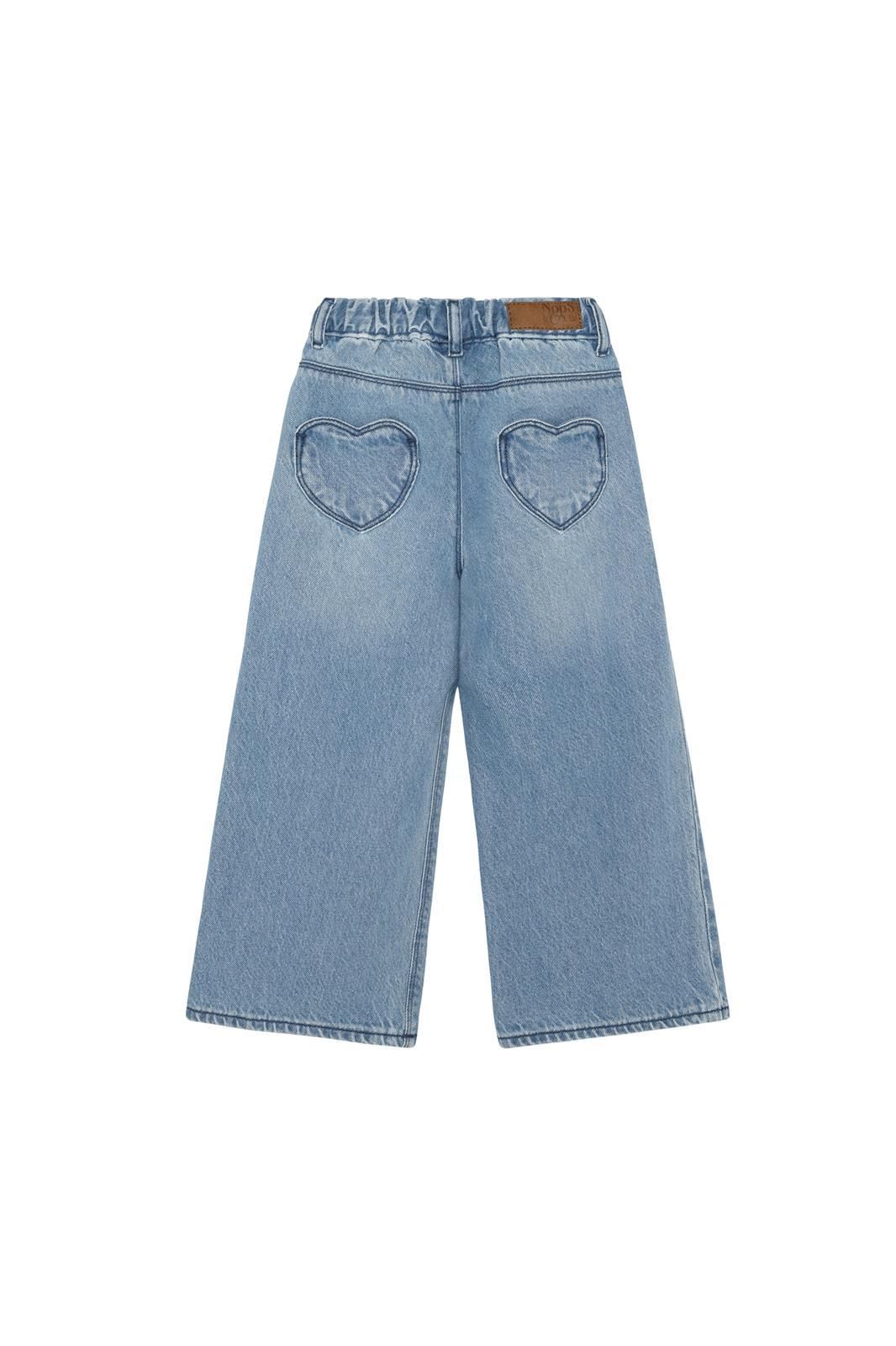 Noppies Kids Jeans wide leg fit - Washed Blue