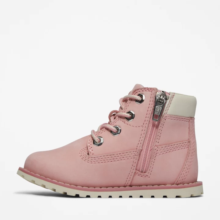 Bota infantil Pokey Pine de 15 cm na cor rosa claro.