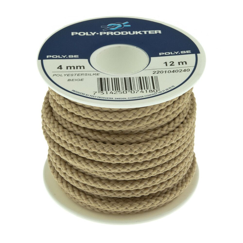 POLYESTERSILKELINE POLY-PRODUKTER Ø4MMX12M BEIGE