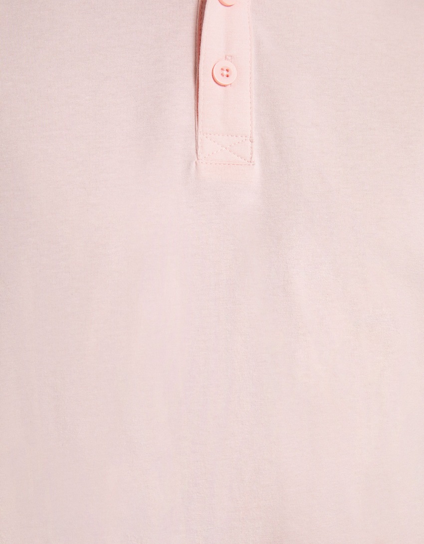 Camisa polo listrada de manga curta