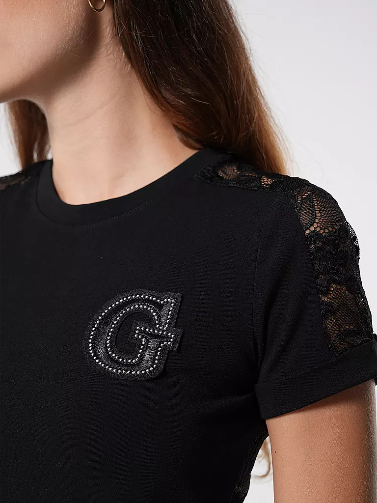 GUESS T-Shirt schwarz