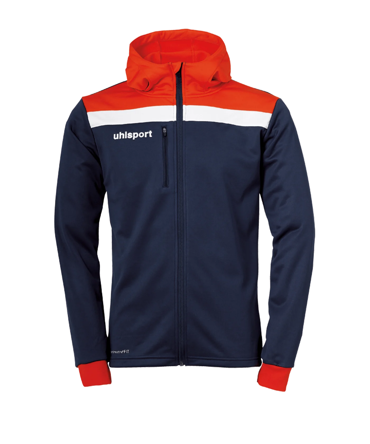 uhlsport Offense 23 Kapuzenjacke Kids Blau Rot F10
