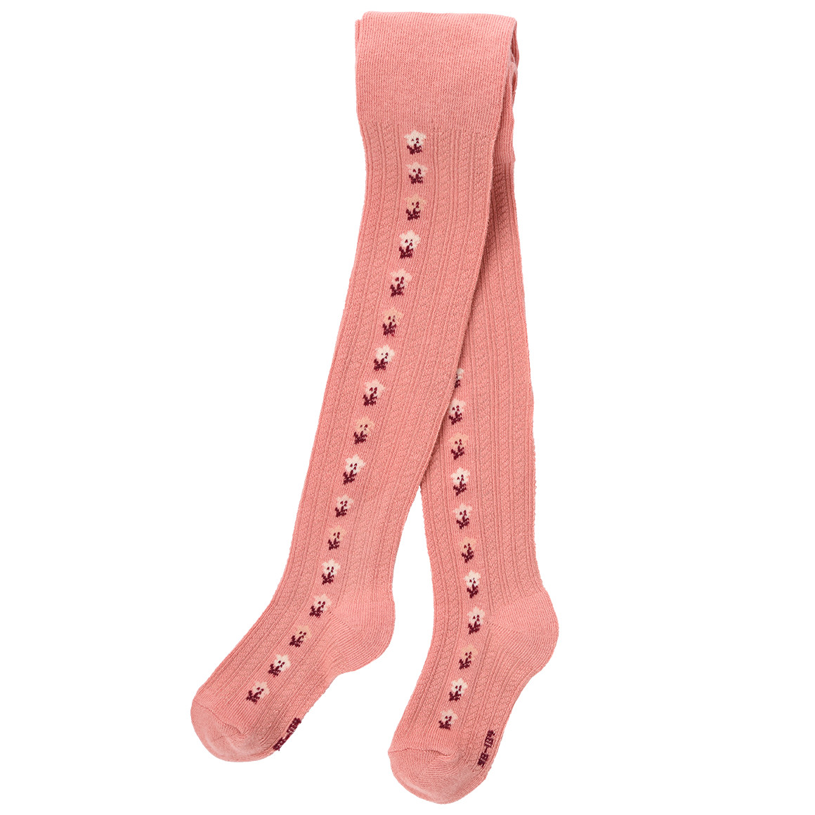 Topolino 2 Mädchen Strumpfhosen mit Blümchen rosa / hellbraun