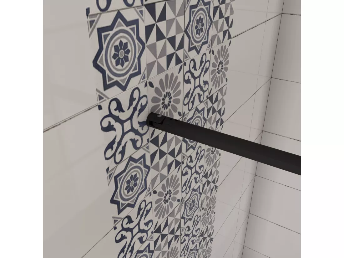 AICA paroi de douche 90x200cm,Paroi douche italienne industrielle,avec une barre de fixation extensible ronde,Conception et intimité