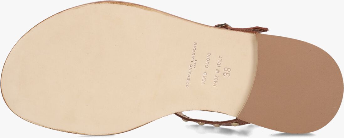 cognac stefano lauran platte sandalen 24202