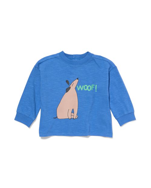 t-shirt bébé chien bleu vif