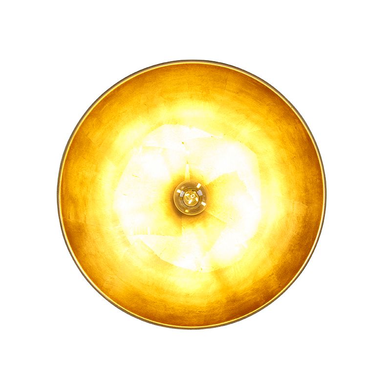Plafondlamp zwart met goud 42 cm verstelbaar - Magnax
