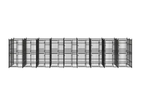 Chenil cage enclos pac noire 864 x 192 x 200 cm 02_0041801